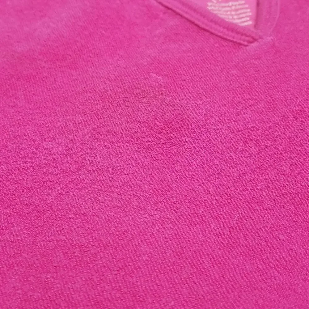 OP Girls Pink Hooded Terry Cloth Swim Coverup Dress XS 4-5 Beach Pool